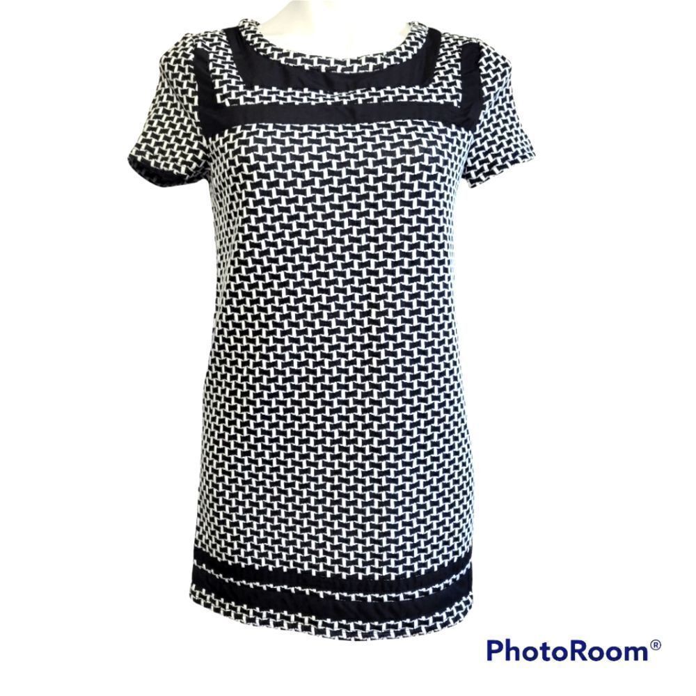 Anthropologie Mini Dress XS black & white